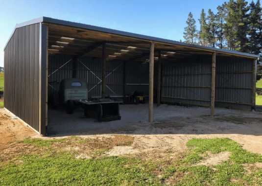 3 Bay Farm Shed Open - Woodmart